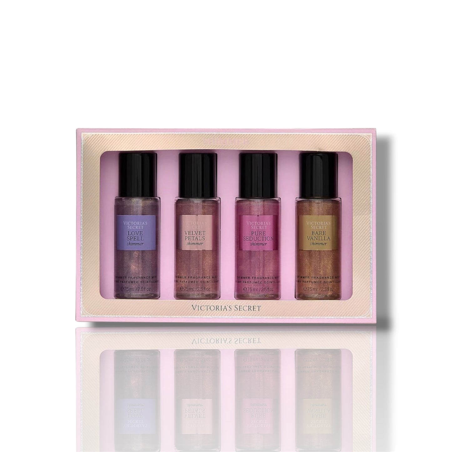 VICTORIA SECRET SET 4 MINIS SHIMMER FRAGRANCE MIST -083-