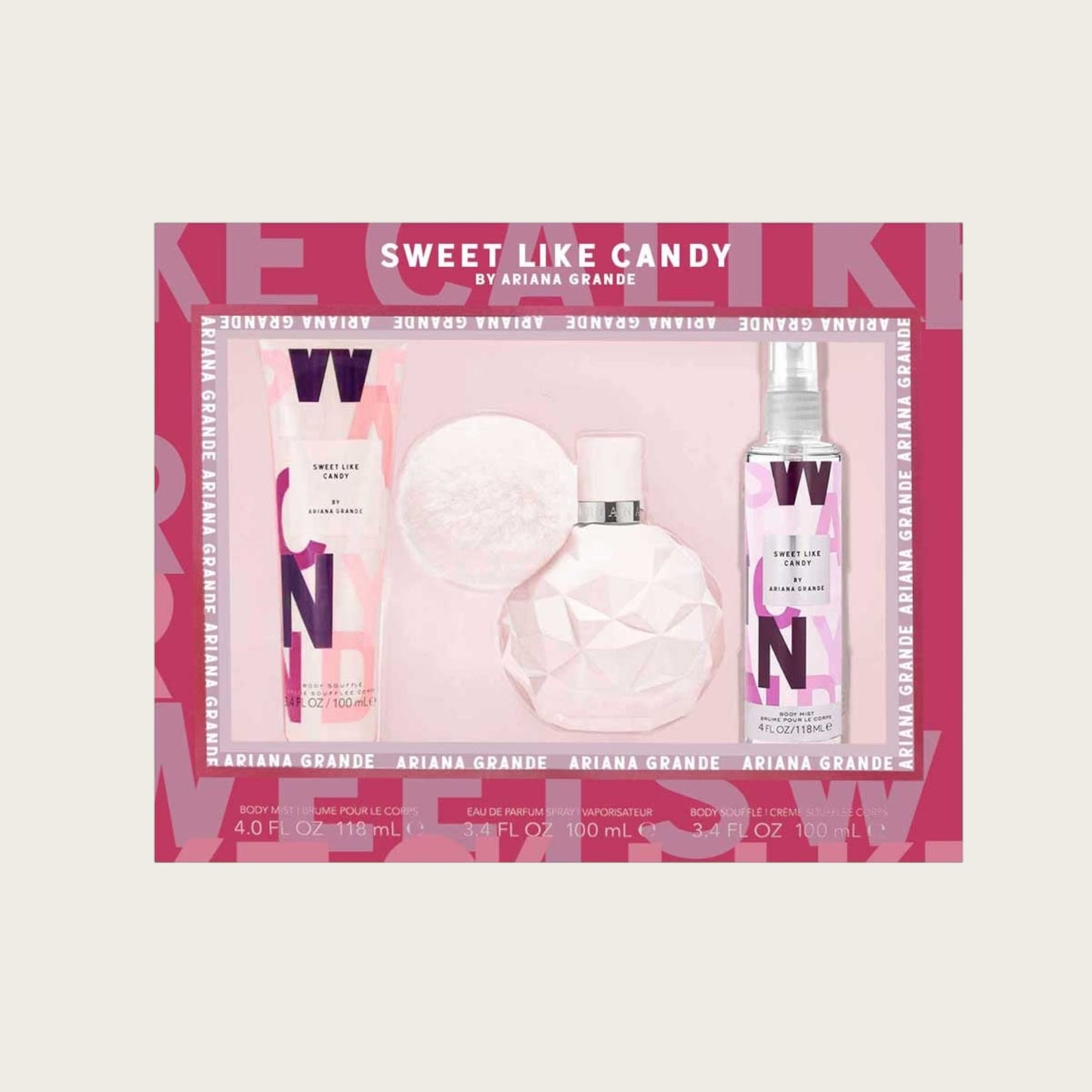 ARIANA GRANDE ESTUCHE SWEET LIKE CANDY (3 PIEZAS) EDP -0032-