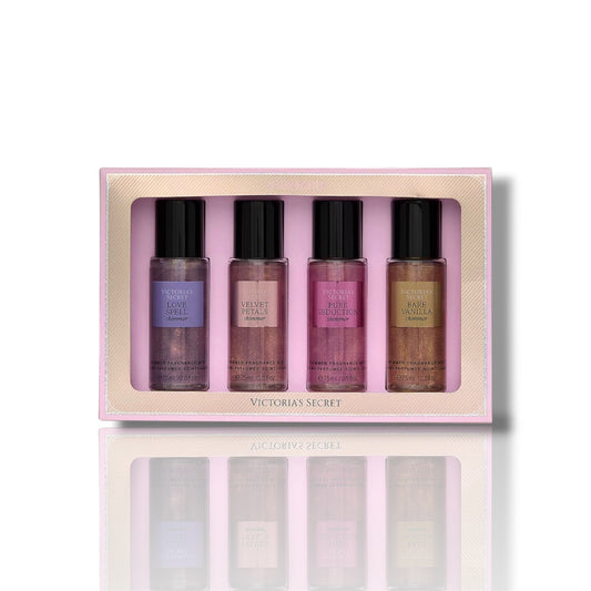 VICTORIA SECRET SET 4 MINIS SHIMMER FRAGRANCE MIST -083-
