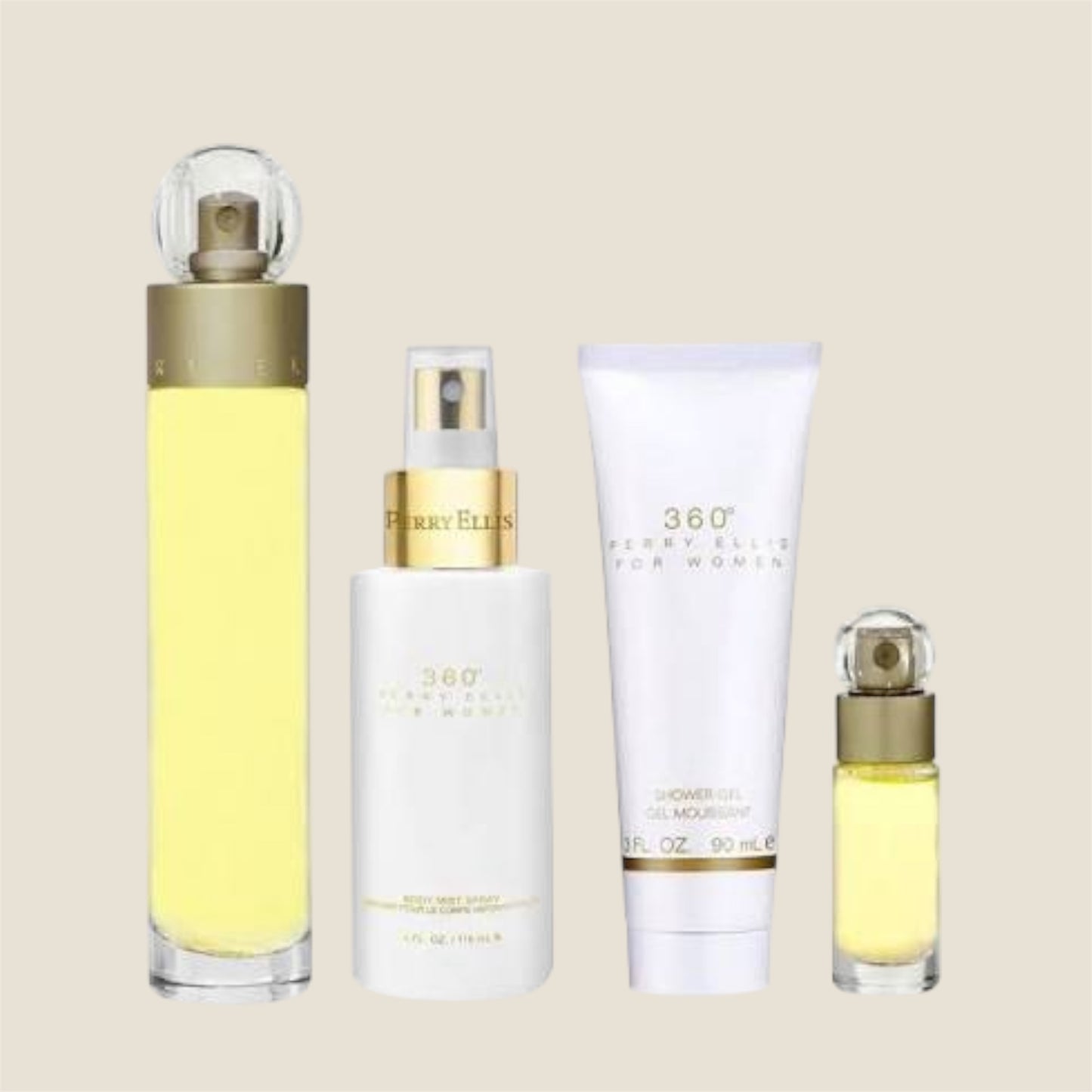 PERRY ELLIS	360° SET 4 PIEZAS  -0049-